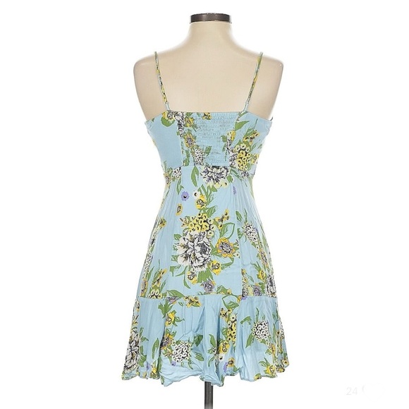 Free People Blue Floral Mini Dress - Picture 2 of 2